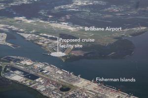 Aerial view of proposed Port of Brisbane cruise terminal