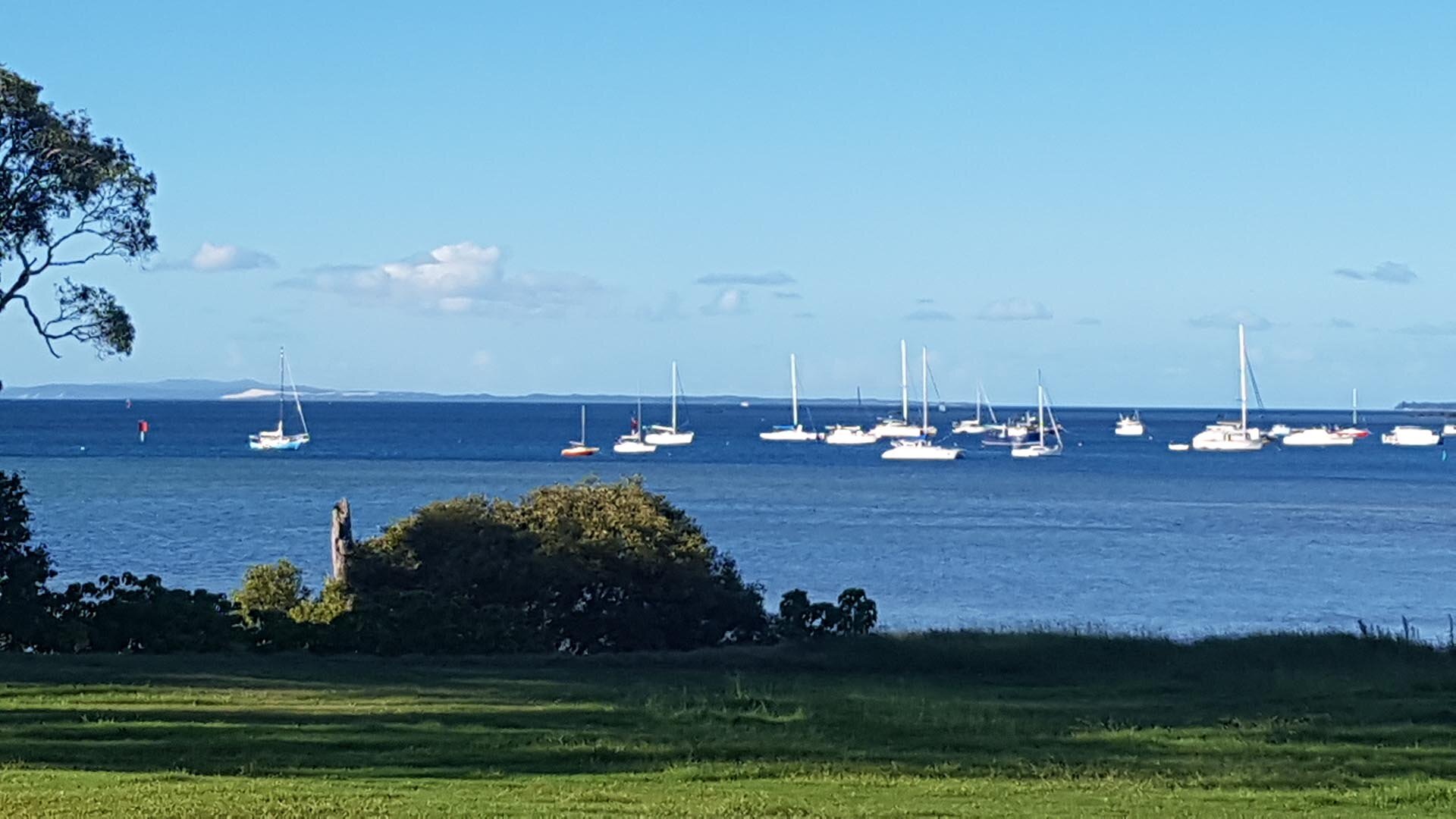 NW View from Little Ships Club Little Ships Club Dunwich copyright 10-2-2018 Jody Kreuger Boating and Diving Officer Griffith University