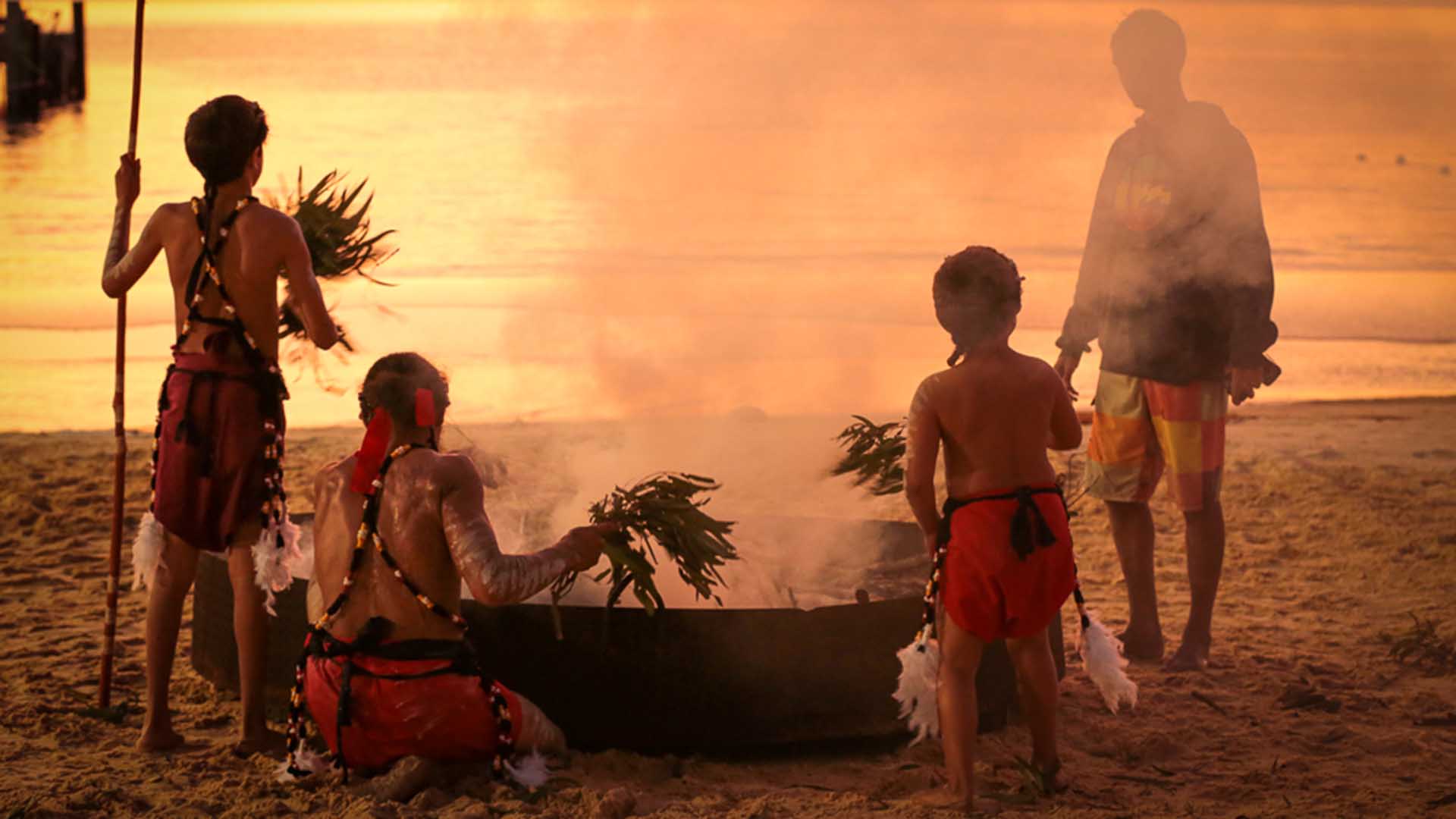 Quandamooka Festival Mulgumpin Smoking Ceremony copyright 2015 Nikki Michail